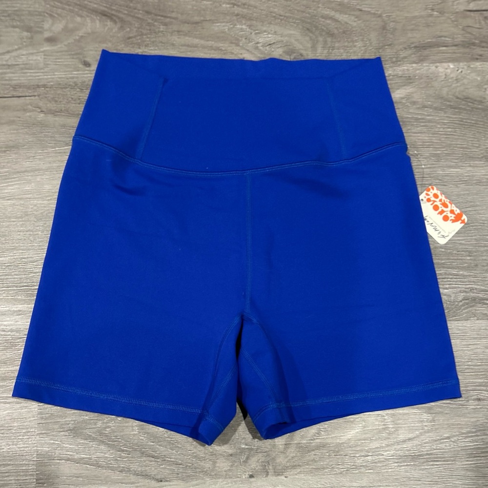 FP Movement Never Better Electric Shock Blue Shorts Medium NWT *no logo*